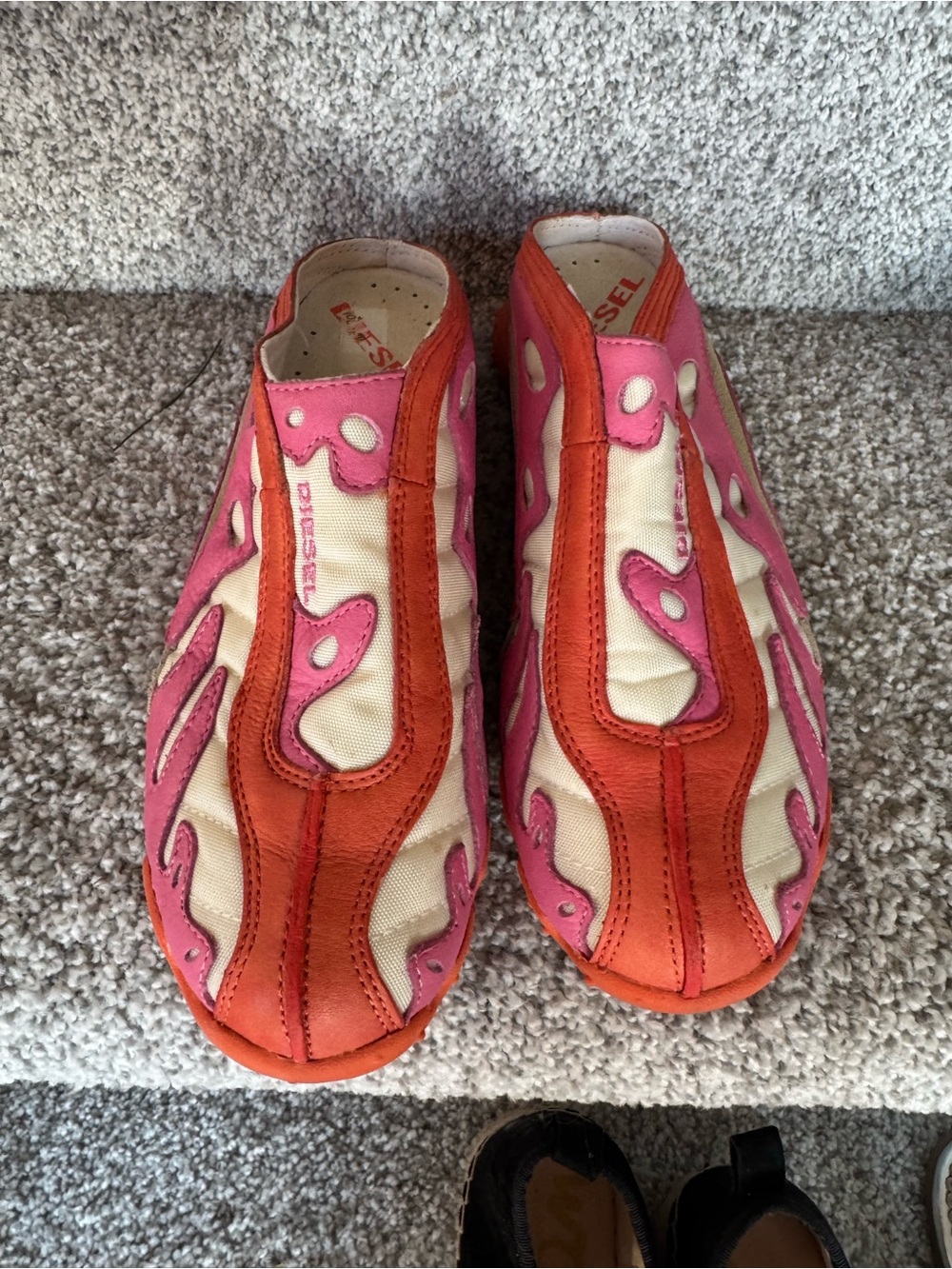 Diesel × Japanese Brand × Vintage Diesel Vintage mule pink/orange mule *rare 8 - Picture 2 of 5